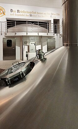 Sudhaus einer Brauerei in Ulm Brewhouse of a brewery in Ulm