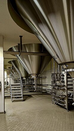 Gärkeller einer Brauerei in Ulm Fermentation cellar of a brewery in Ulm