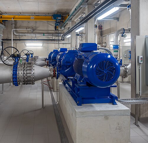 Pump in the waterworks in Bamberg