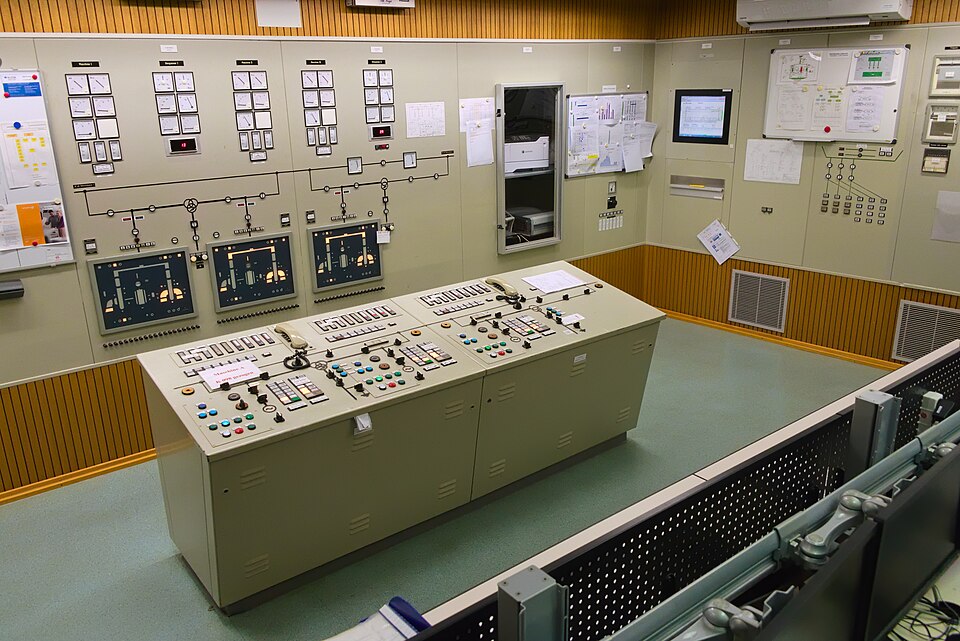 Control room of the Geesthacht pumped storage power plant (Original from 1958), Geesthacht, Germany