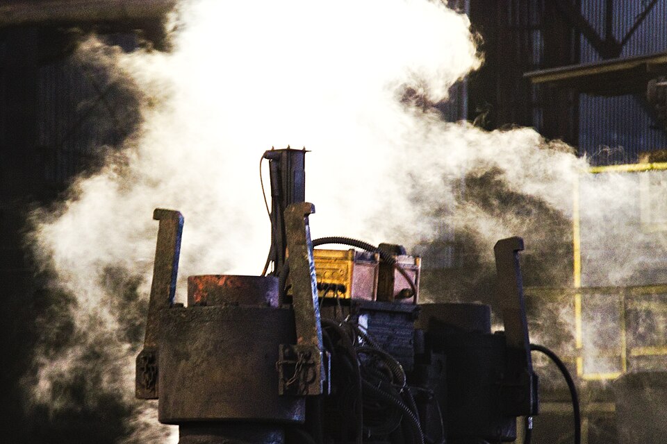 Huta Pokój hot-rolling mill, water cooling