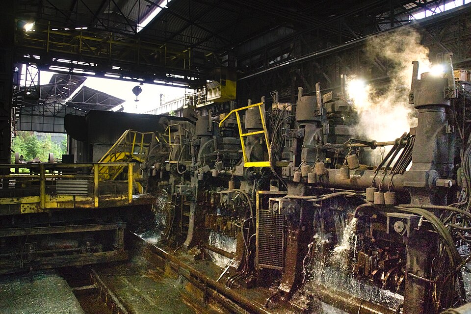 Huta Pokój hot-rolling mill, water cooling