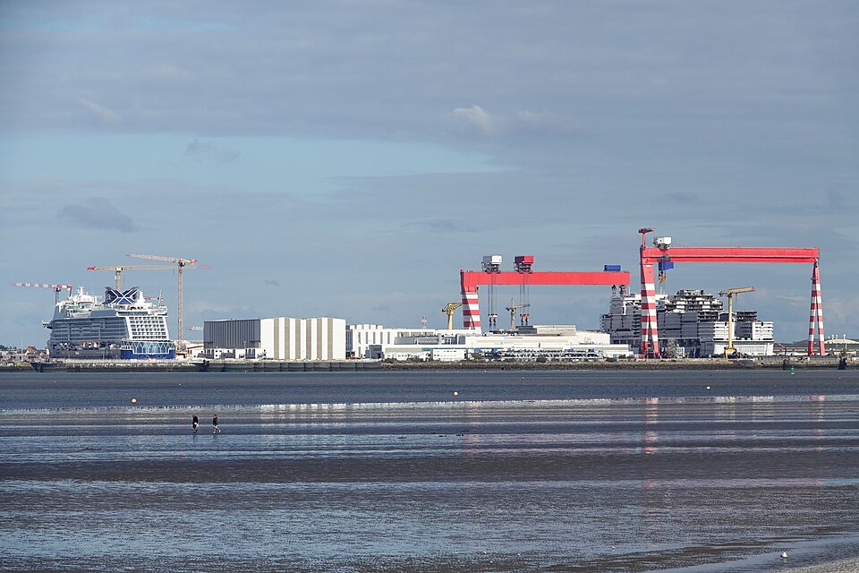 Ships under construction at Chantiers de l'Atlantique shipyard,2025